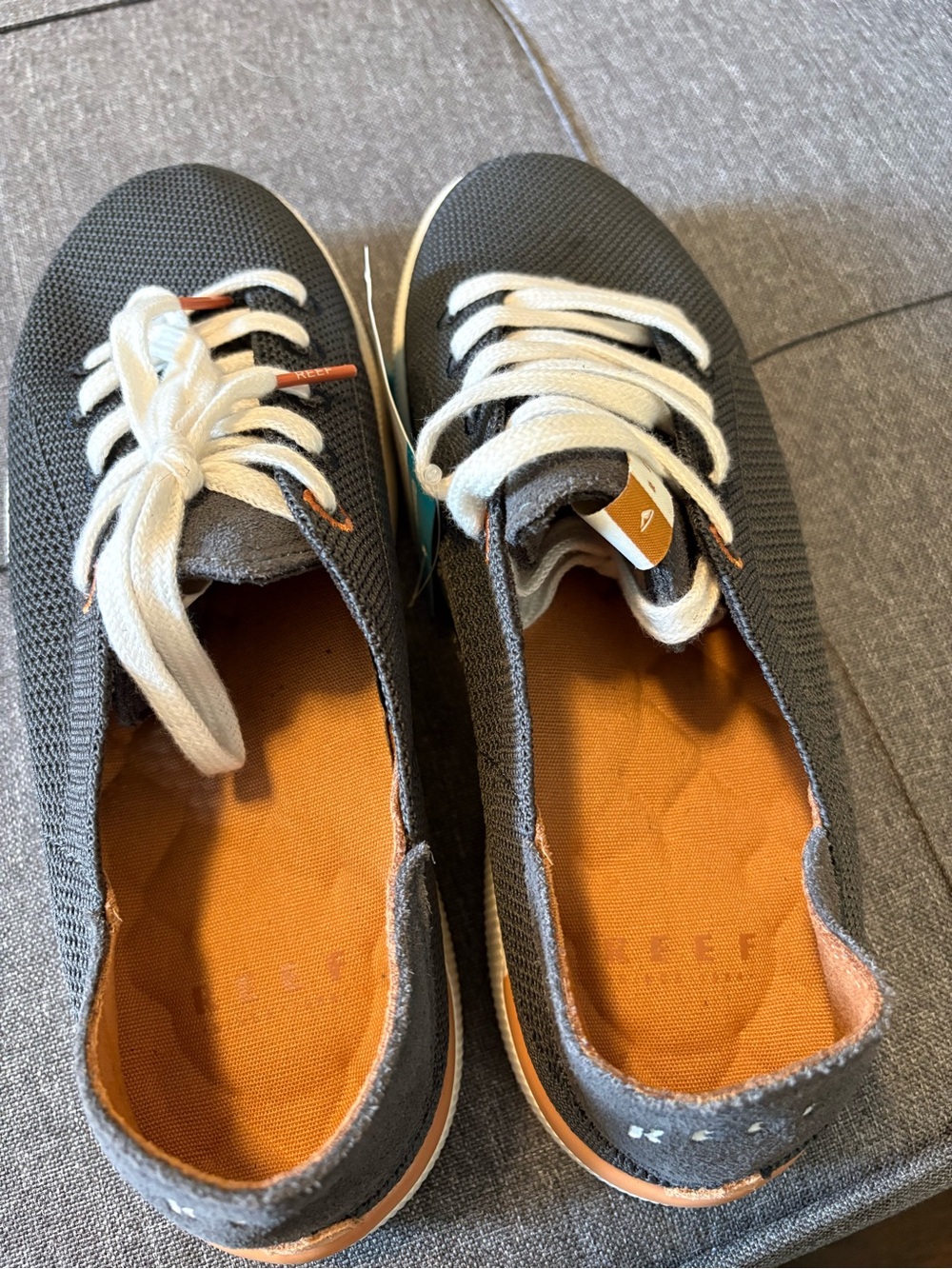 Reef Neptune Women's Breathable Charcoal Sneakers NWT - Picture 5 of 8